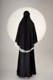 PRE-ORDER: Mini Telekung ARJANA Zaheen in Black with Swarovski Crystal