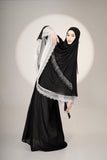 PRE-ORDER: Mini Telekung ARJANA Zaheen in Black with Swarovski Crystal