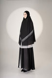 PRE-ORDER: Mini Telekung ARJANA Batrisyia in Black with Swarovski Crystal
