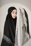 PRE-ORDER: Mini Telekung ARJANA Batrisyia in Black with Swarovski Crystal