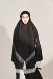 PRE-ORDER: Mini Telekung ARJANA Batrisyia in Black with Swarovski Crystal
