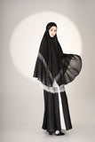 PRE-ORDER: Mini Telekung ARJANA Batrisyia in Black with Swarovski Crystal