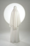 PRE-ORDER: Mini Telekung ARJANA Zaheen in White with Swarovski Crystal
