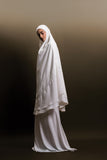PRE-ORDER: Telekung ARJANA Adaline in White with Swarovski Crystals