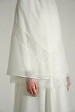 Mini Telekung ARJANA Batrisyia in White