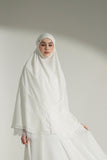Mini Telekung ARJANA Batrisyia in White