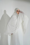 Mini Telekung ARJANA Batrisyia in White