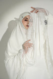 Mini Telekung ARJANA Batrisyia in White