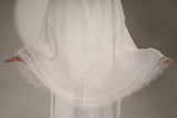 PRE-ORDER: Mini Telekung ARJANA Batrisyia in White with Swarovski Crystal
